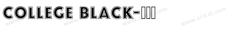 College Black字体转换